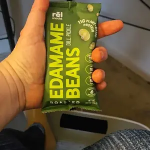 Rel Snacks Dill Pickle Crunchy Roasted Edamame Beans 0.9OZ 10 Pack Protein Fiber High Protein Low Carb Keto Friendly Snack