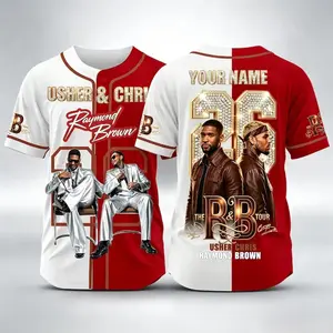 Custom Team Breezy Baseball Jersey, Personalized Name & Number Jersey, R&B Tour Concert Baseball Shirt, Hip Hop Streetwear Apparel, Music Festival Fan Merch, Vintage Baseball Jersey, Gift for Music Lovers