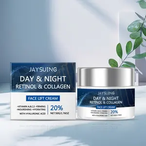 JAYSUING Collagen Retinol Hyaluronic Acid Niacinamide Vitamin C E Firming Cream - Anti-Aging Lifting Hydrating Smooth Fine Lines Boost Elasticity Brightening Facial Cream