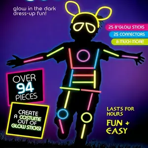 94pcs Fluorescent Stick Set, 25.8g Glow Sticks, 25 Connectors, Neon Party Decorations, Party Favor, Birthday Wedding Holiday Beach Outdoor Yard Games
