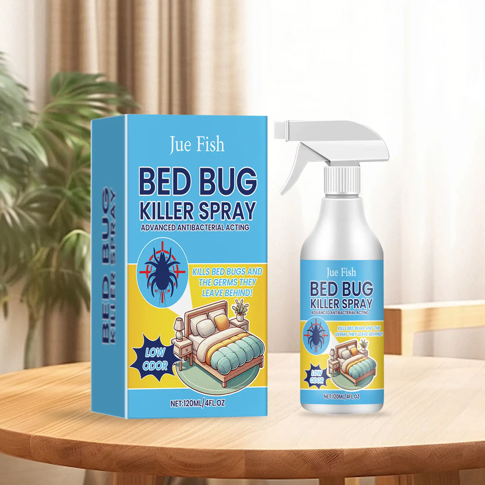 Jue-Fish Eucalyptus Fabric Cleaning Freshener Spray, Household Surface Cleaner for Bedroom & Bedding, Indoor Fabric Refresher
