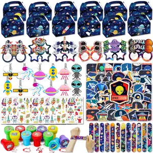 122Pcs Space Party Favors Gifts Box Stress Balls, Space Birthday Party Decorations,Space Party Supplies Toys School Classroom Student Prizes, Treasure Box Pinata Goodie Bag Stuffers, Boy Girl Birthday Supplies Treat Gift, Gift Set Box, Goodie Bags Fillers