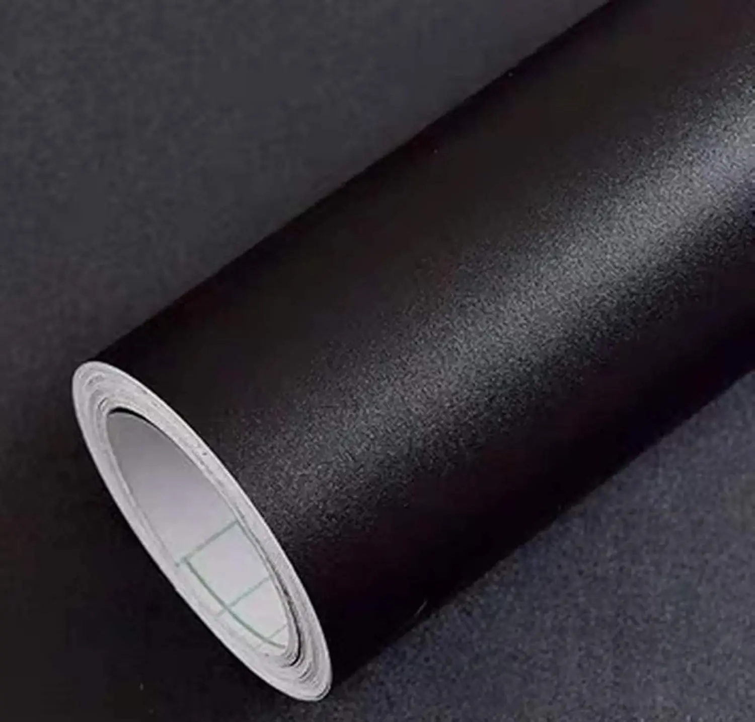 Matte Black Contact Paper Solid Wallpaper Plain Vinyl Film Self-Adhesive Wallpaper Drawer Peel-Stick Countertop, 16"x120",Black