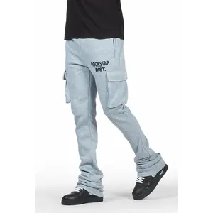Alpine Heather Grey Stacked Flare Cargo Pant Alpine Heather Grey Stacked Flare Cargo Pant