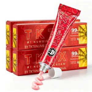 TKTX Tattoo External Cream Red 4 Pack | Limited Edition 99% VeryStrong | For Tattoos | Laser Removal | Waxing | EyebrowThreading | Tattoo Numbing Cream - 10g