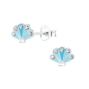 925 Silver Shell Stud Earrings