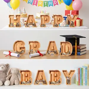 A-Z alphabet piggy bank, coin storage box, A-Z alphabet piggy bank, boy and girl name coin storage box, coin jar, unique gift/unisex birthday gift/Easter gift/Christmas gift/graduation gift/back-to-school gift