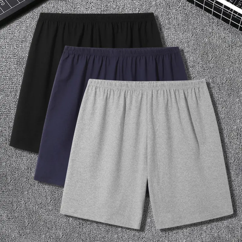 Men's Solid Basic Elastic Waist Shorts, Regular Fit Casual Straight Leg Shorts, Summer Wear, Men's Sleepwear for Daily Wear, Pajama Shorts Pyjama, Loungewear
