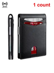 Rfid Business Microfiber Leather Men Wallets Money Bag Multi Card Wallet Slim Thin Man Card Holder Wallet for Men Small Short Purse Male White Vallet Billfold Gift For Man / Husband Business Minimalist Wallet