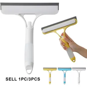 3-in-1 spray squeegee, window squeegee with spray 3-in-1 window squeegee cleaner, spray squeegee cleaner tool with spray bottle, Squeegee Scrubber, suitable for cars, homes, and kitchen windows, Household Cleaning Tool