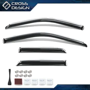 CROSSDESIGN Fits 09-24 Dodge Ram 1500 & Classic Quad Cab In-Channel Window Visors Deflectors