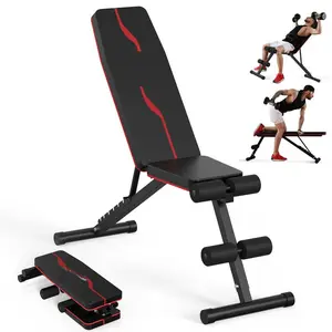 Weight Bench Press, Adjustable Strength Training Bench Suitable for Full Body Exercises, Gym Bench for Incline and Decline Exercises