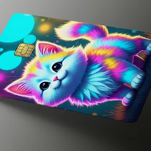 Playful Pastel Kitten Credit Card Skin