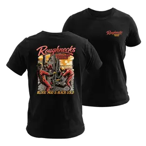 Roughnecks Oilfield Worker Shirt Drilling Rig Graphic Tee Blue Collar Oil Gas Humor T Shirt Workman Trading Jobsite Outfit, oilfield shirt, roughneck tee, drilling rig shirt, blue collar work tee, oil gas shirt