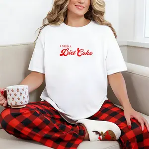 Women's short-sleeved pure cotton crew neck printed T-shirt, comfortable and casual.