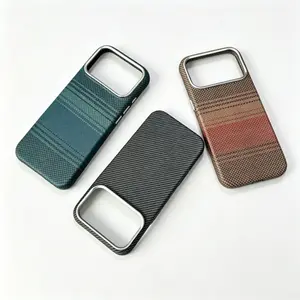 Limited Time Flash Sale Kevlar Textured Magnetic iPhone Case, Ultra Thin Hard Shell, Luxury Business Minimalist Design, Fingerprint Resistant Shockproof Anti-Drop Protective Phone Case for iPhone 17 16 15 14 13 12 Pro Pro Max Plus