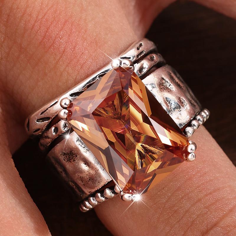 Women's Vintage Geometric Copper Statement Rings - Champagne Cut Beautiful Costume Jewelry, Boho-Chic Elegant Antique-Vibe Accessory for Party Wear, Beautiful Rings Women's Vintage Geometric Copper Statement Rings - Champagne Cut Beautiful Costume Jewelry, Boho-Chic Elegant Antique-Vibe Accessory for Party Wear, Beautiful Rings