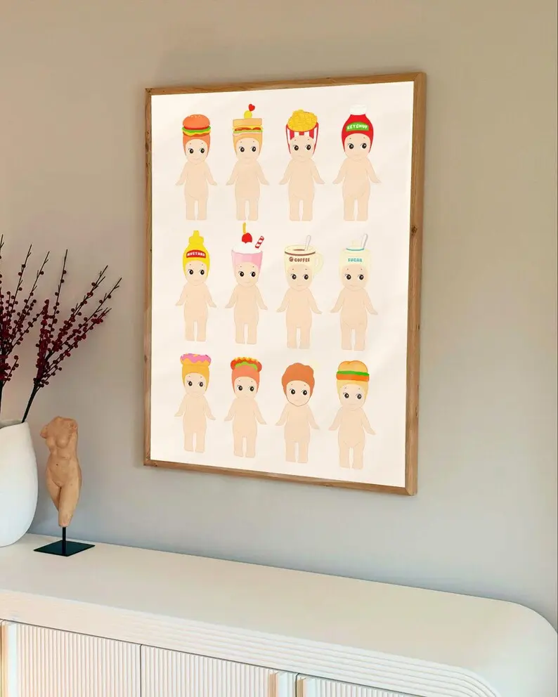Snack Series Poster Unframed : Whimsical Kitchen Wall Art