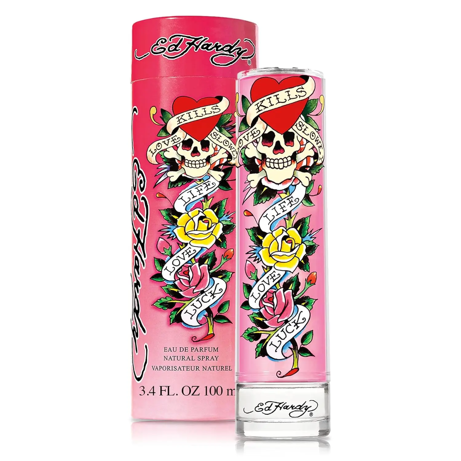 ED HARDY Eau de Parfum Spray for Women, Fruity Floral Scent with Notes of Mango, Grapefruit & Amber Vanilla, 3.4 fl oz, Christian Audigier, Floral Sweet Amber, Edp Perfume Sprays, Amber Fragrance Scent, Edp Fragrance