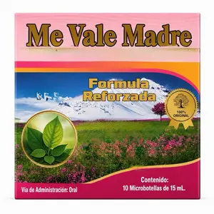 Me Vale Madre Herbal Supplement Drink with Linden, Valerian, Passionflower & Orange Blossom, 10 Micro Bottles (15 mL Each)