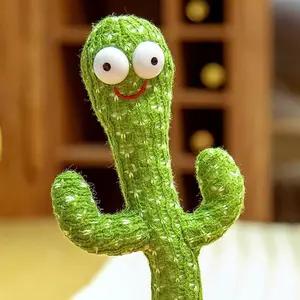 Children Interactive Dancing Cactus Toy, Singing & Imitating Function, Educational Gift, Durable Design, Unisex, No Battery Needed