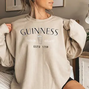 Guinness Dublin Ireland Beer Glass Logo T-Shirt, Sweatshirt, Hoodie Casual Crewneck