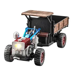 Farmer Tractor RC Car with Spray - 4WD Remote Control Tractor Model, Realistic Farm Vehicle with Water Mist, Rechargeable Toy Truck for Kids, Boys Girls Ages 3+