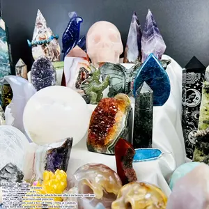 Crystal Collection Box Bohemian Style for Romantic Home Decor Ideal for Christmas Valentine's Day Party Favor Gift for Parents Friends Tweens Anniversary Boyfriend Fall Waist Bags Crayon Set Rose Quartz Selenite Malachite