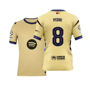 2526  Away No.8 Pedri Retro Short Sleeve Soccer Football Jersey