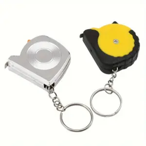1pc 1m Multipurpose Measure Tape with Keychain, Small Soft Steel Ruler, Portable Mini Gift, Metric Inch Tape Measure