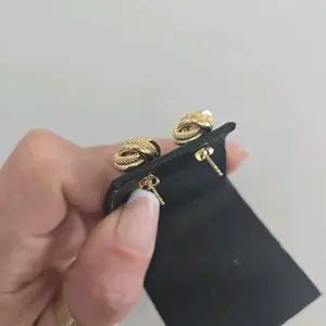 Medium Sized 10k Gold Knot Earrings