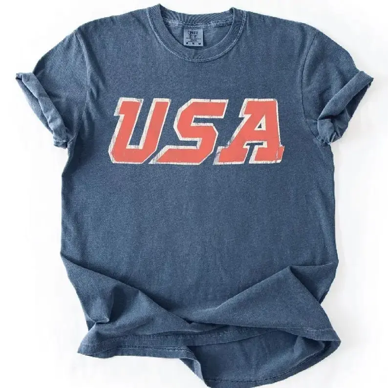Comfort Colors Unisex Vintage USA Tee. Patriotic July 4th Red, White and Blue. Perfect 250th USA Birthday Gift.