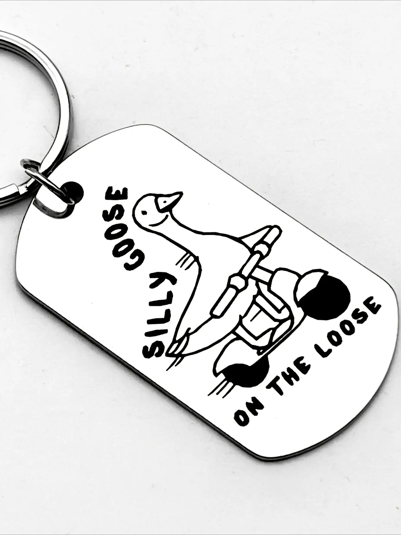 1 "Dummy" Scooter Keychain, featuring a humorous cartoon duck design—a stylish, unique, and fun gift or accessory for family and friends