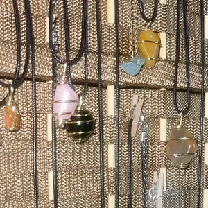 Wire Wrapped Crystal Necklaces, Choose your Crystal and color