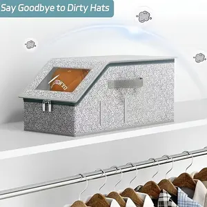 Stackable Baseball Cap Storage Rack, Foldable Hat Organizer Box, Holds 12 Hats, Multi-Functional Large Capacity, Dustproof Zipper Case, Collapsible Storage Organizer, Durable Storage Organizer