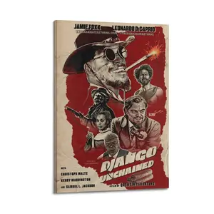Django Unchained Canvas Painting Oil Painting Wall Art Canvas Poster Decorative Painting Corridor Decoration Home Ornaments Photo