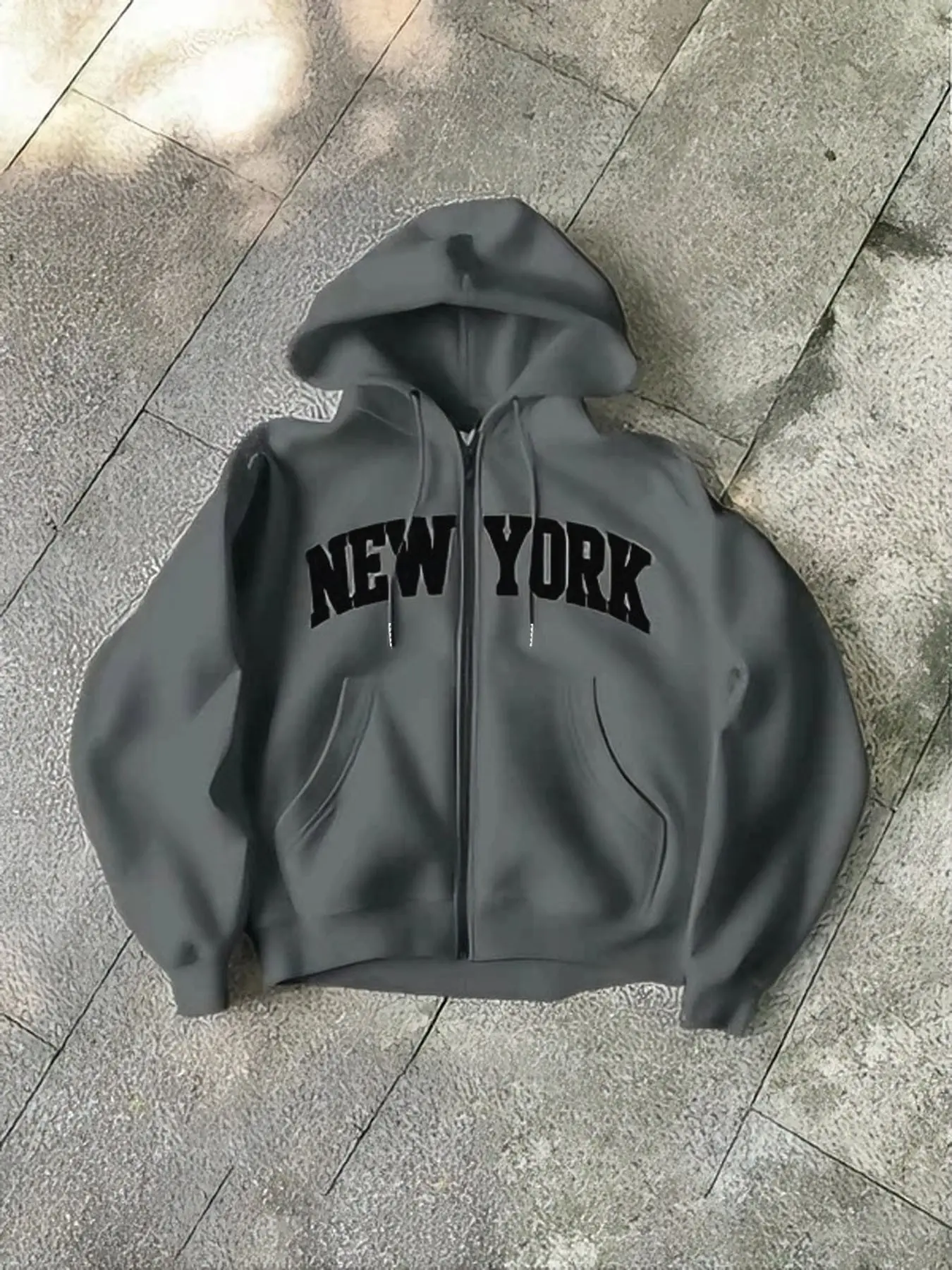 TikTok Trending! Black Zip - Up Hoodie with 