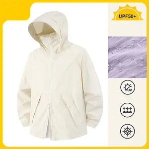 Men’s lightweight hooded sun-protection jacket for spring, summer, and autumn; stylish casual outerwear, soft and skin-friendly, water-resistant and breathable—ideal for outdoor hiking and commuting; a must-have piece for summer.