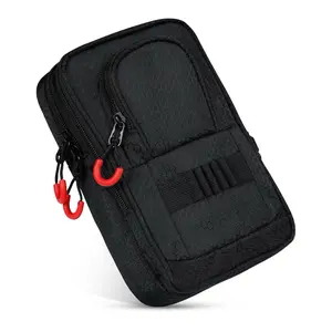 Golf Ball Bag Pouch | Store 12-15 Balls, Golf Valuables Pouch Portable Outfit Organizer Bag Organizer Case Multipocket, Black