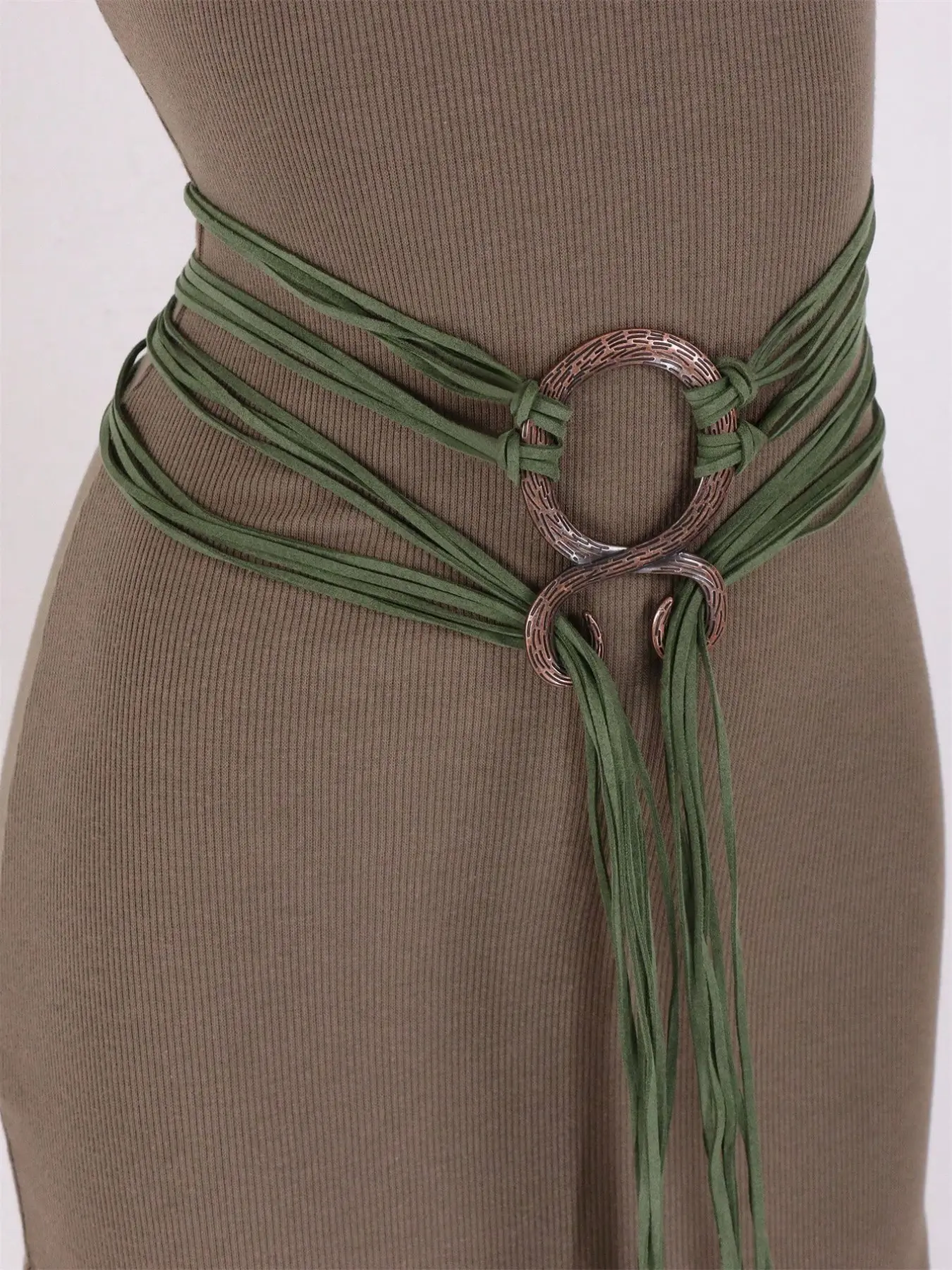 Faux Suede Wrap Bohemian Knotted Rope Waist Belt – Nordic / Viking Inspired Viking Renaissance Costume Knotted Rope Waist Belt | eBay main image 4