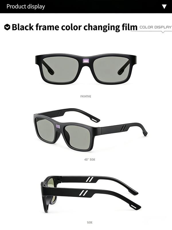 Paleshy Ultra-Light Smart Polarized Sunglasses 0.1-Second Color-Shift Photochromic Square Glasses for Men Women UV Blocking Outdoor Safety Eyewear with Rapid Lenses Paleshy Ultra-Light Smart Polarized Sunglasses 0.1-Second Color-Shift Photochromic Square Glasses for Men Women UV Blocking Outdoor Safety Eyewear with Rapid Lenses