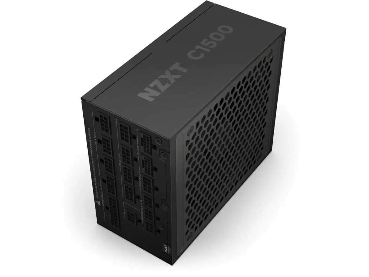 NZXT PA-5P1BB-US C1500 Platinum 80 Plus Platinum 1500W ATX 3.1 Fully Modular Low-Noise PC Gaming Power Supply - 1x140mm Magnetic Levitation Fan, 100% Japanese Capacitors, 10.8 lbs, 100V-240V, 15A-9A, 50/60 Hz, 180mm, Black