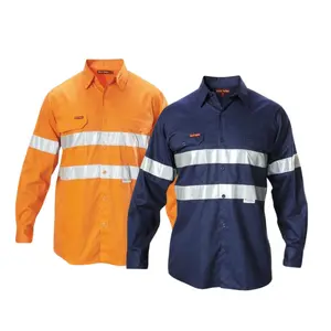 Hard Yakka Foundations Long Sleeve Taped Cotton Drill Work Shirt Y07227