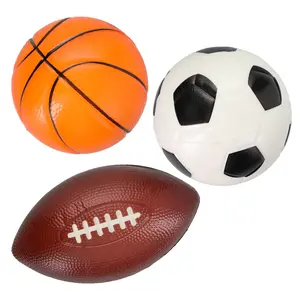 Set of 3 Soft Foam Sports Balls Basketball Soccer Ball & Football-