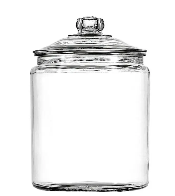 2-Pack Anchor Hocking Heritage Hill 2 Gal Glass Jars with Lids - Large Kitchen Preserving Pantry Containers for Food Storage & Display