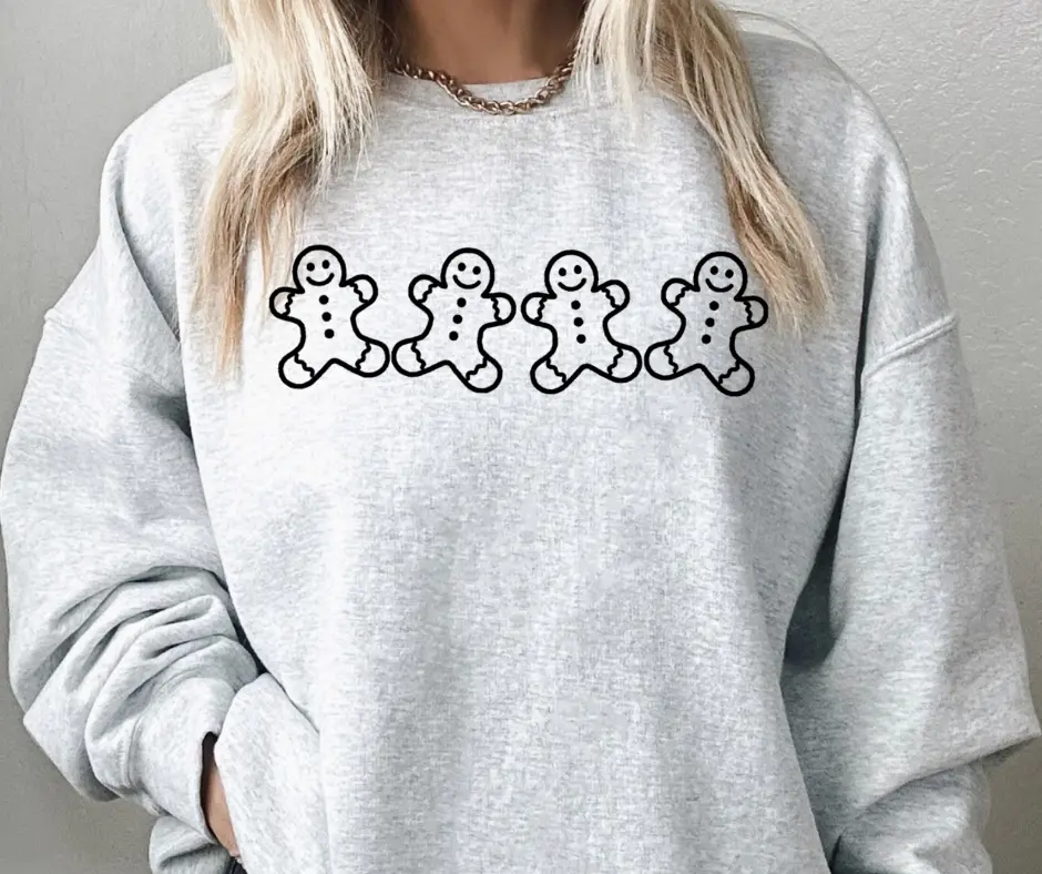 GILDAN Christmas Gingerbread T-Shirt,Christmas Coquette Girl Shirt,Retro Merry Christmas, Long Sleeves Pullover - Aesthetic and Comfortable