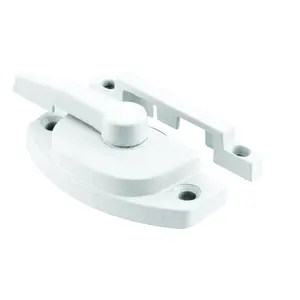 Sash Lock, 2-1/16 In. Hole Centers, Fits Single and Double Hung vinyl Windows, Diecast, White, (Single Pack)