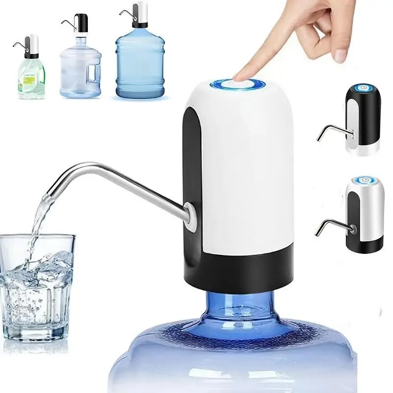 Rechargeable Electric Water Bottle Pump, 1 Count Portable Electric Water Dispenser, Wireless Smart Switch Water Pump, Suitable for RV Outdoor Cooking,
