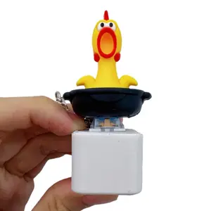 New ArrivalUSB Rechargeable Keychain Pendant StressRelief Toy with Lights & Sounds Portable FunSensory Stimulation Tool Anxiety ReliefAccessory Gift  SuctionType Can Shine
