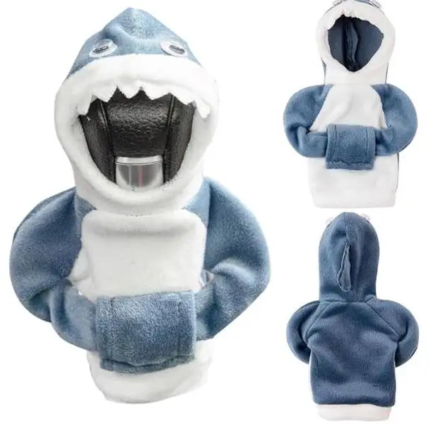 Mini shark Gear stick Car Shifter Hoodie,Car Gear Shift Knob Cover, Funny Gearshift Sweater Car Accessories Interior Cute